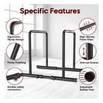 Adj Parallel Body Press Bar Stand - 130kg Safe